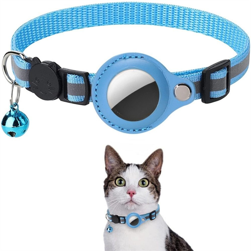 Cat Collar Nylon Reflective GPS Tracker Strap
