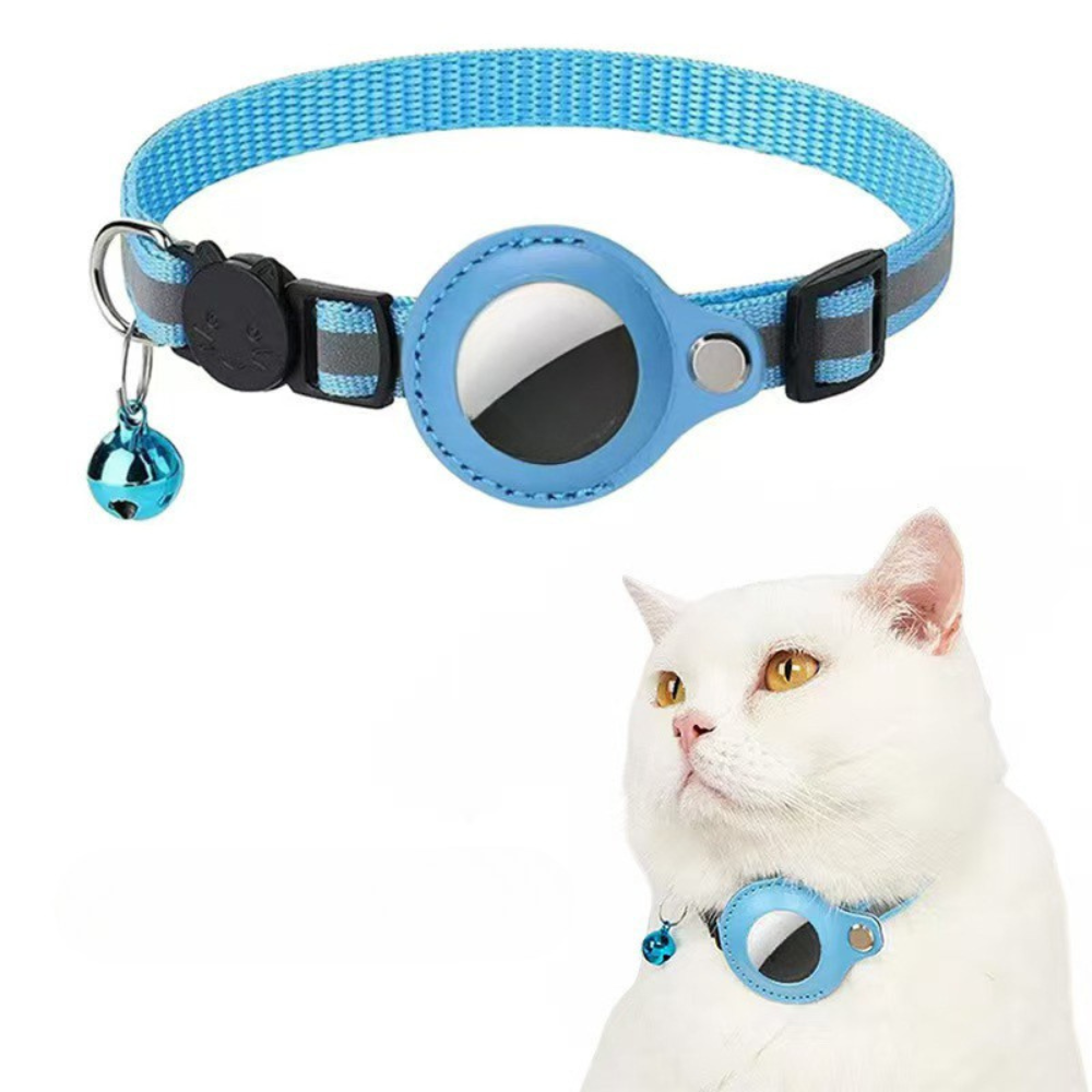 Cat Collar Nylon Reflective GPS Tracker Strap