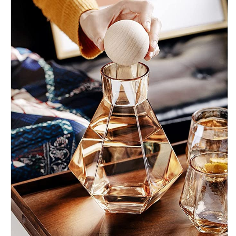 Golden Whiskey & Wine Decanter