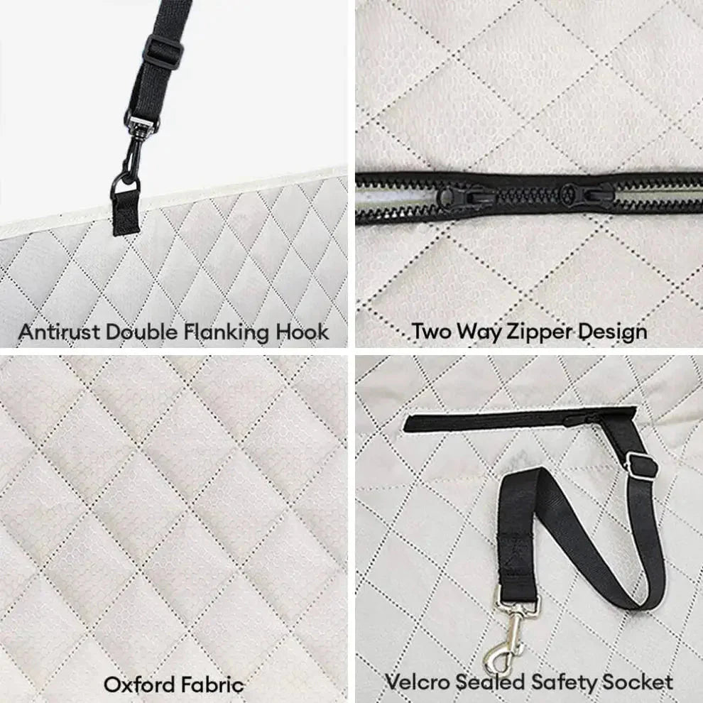 Dog Car Seat Cover & Hammock – Waterproof 6-in-1 Back Seat Protector, Washable