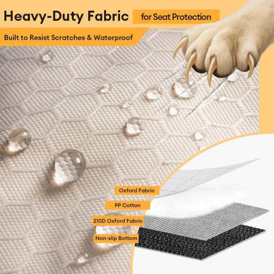 Dog Car Seat Cover & Hammock – Waterproof 6-in-1 Back Seat Protector, Washable