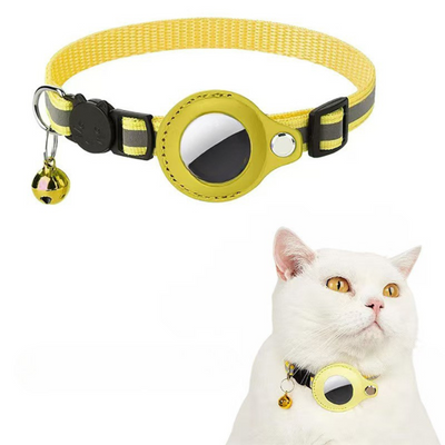 Cat Collar Nylon Reflective GPS Tracker Strap
