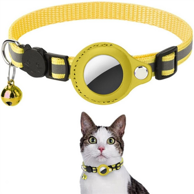 Cat Collar Nylon Reflective GPS Tracker Strap